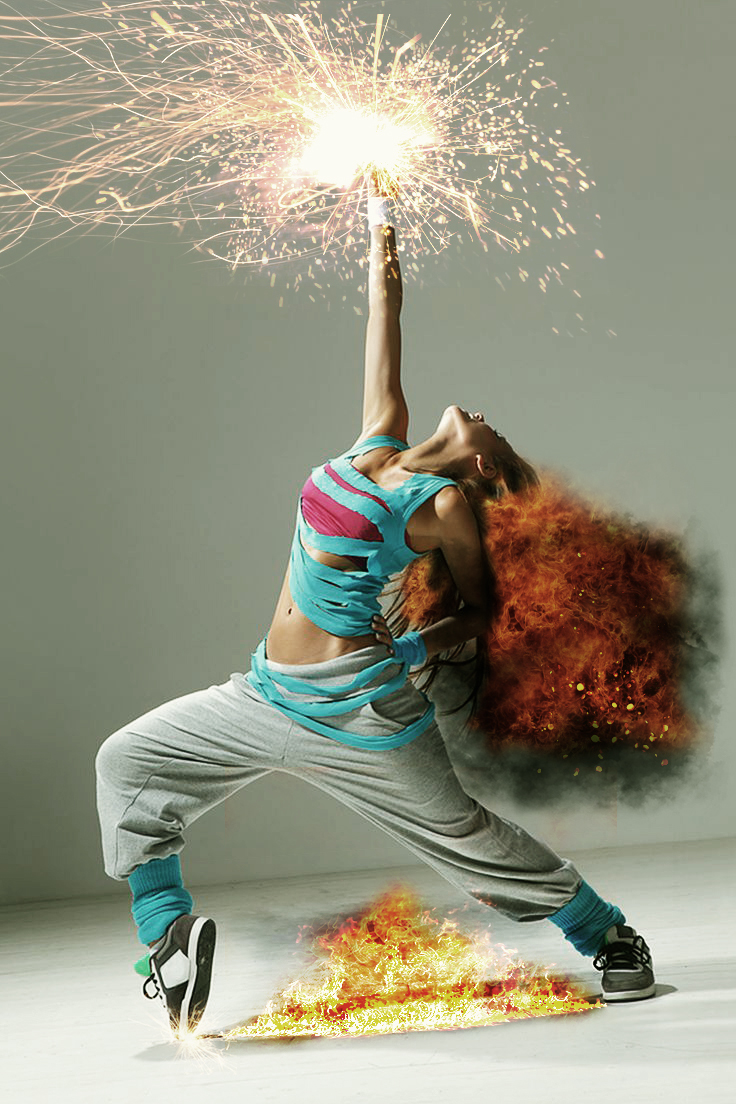Photoshop Tutorial: Girl on fire